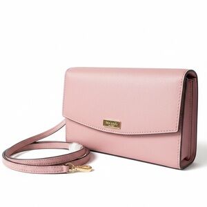 Kate Spade Saffiano Leather Wallet/Cell Phone Holder with Crossbody strap. NWT